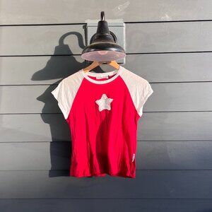 The Laundry Room Stardom Raglan Baby Tee, Size L